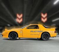 Coche De Acción Initial D Mazda RX7 RX-7 FC Escala 1:24 Con Sonido Y Luz Vehículo Diecast Para Niños Regalos Material Metálico Sin Batería - details 7