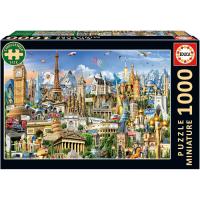 Educa Puzzle 1000 Miniature Simbolos Europa Incluye Pegamento Fix Puzzle. Medidas: 30 x 46 cm. Educa 20248 - details 0
