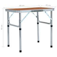 vidaXL Mesa de camping plegable aluminio 60x45 cm - details 6