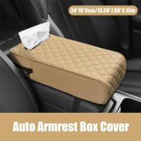 Cubierta De Reposabrazos De Coche En Cuero Con Almacenamiento De Pañuelos Espesorado Con Memoria De Forma Universal Auto Center Armrest Pad - details 5