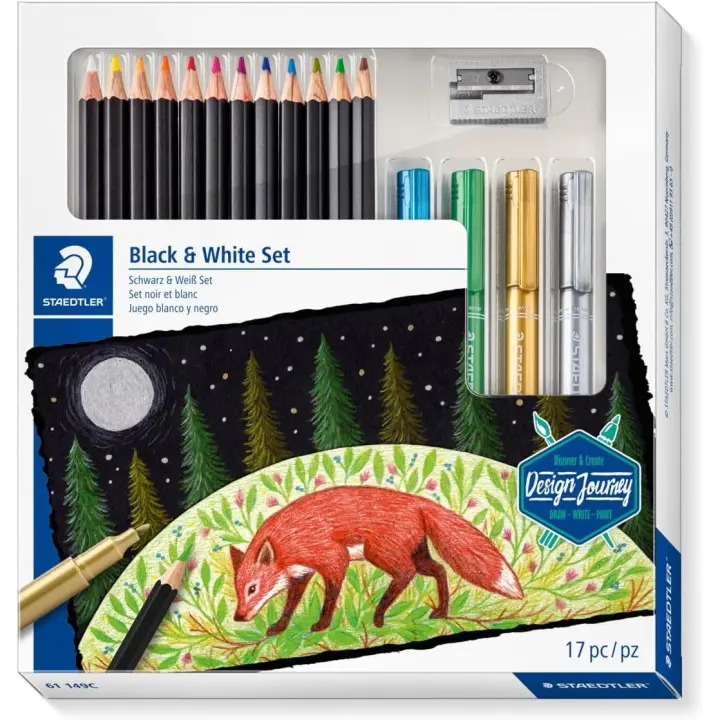 STAEDTLER 61 149C St Marcador Permanente - Rotuladores Metálicos - Sacapuntas - 17 pz - 1