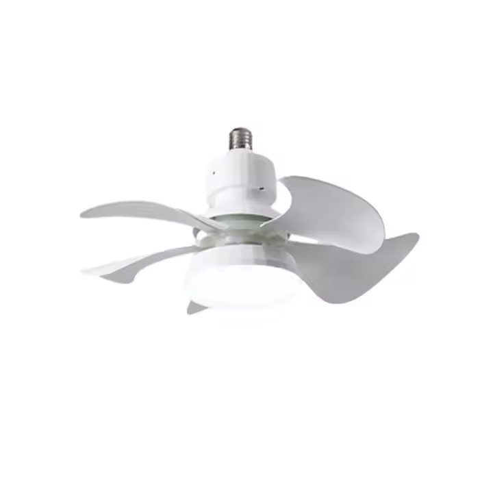 Luz de ventilador de tornillo E27, aspa de ventilador desmontable, lámpara de ventilador de techo con control remoto inteligente para dormitorio pequeño y restaurante - 1