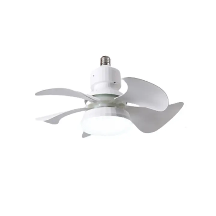 Luz de ventilador de tornillo E27, aspa de ventilador desmontable, lámpara de ventilador de techo con control remoto inteligente para dormitorio pequeño y restaurante - 1