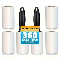 Rodillo De Pegatinas Para Pelo De Mascotas Super Adhesivo Pack De 60 Rollos De Papel Para Limpiador De Pelo De Gatos Y Removal Brush De Ropa - details 0