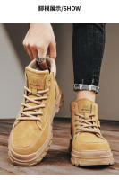 Botas De Otoño Para Hombre Antideslizantes Resistentes Al Desgaste Con Tela De Canvas Suela De Goma Botines Retro De Moda Para Caminar Y Trabajo - details 2