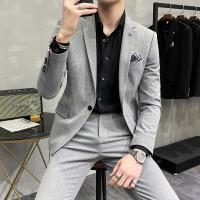 Traje De Boda Para Hombre De Alta Calidad Dos Piezas Traje De Negocios Casual Banquete Ensemble De Lujo Con Pantalones - details 3