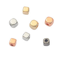 200-300pcs Cuentas De Espaciador Cuadradas CCB Rosa Oro Para Creación De Joyas DIY Pulseras Collares Accesorios Tamaño 3-4mm - details 6