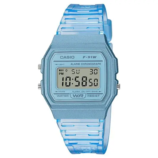 Reloj Casio Mujer Collection F-91WS-2EF Azul - 1