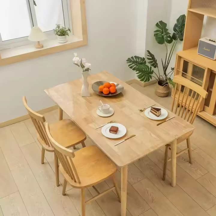 Mantel De PVC Transparente Resistente Al Calor Impermeable Y Antiaceite Con Una Grosor De 0.25mm Para La Mesa De Comedor 1pc - 1