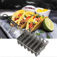 6 Conchas freidora profunda Taco titulares cesta with Mango de agarre Taco freidora Cesta, Taco Shell freidora, claims - details 1