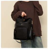 Bolso de mujer, nueva mochila con textura de cuero suave, estilo coreano, mochila escolar retro de moda, bolso de viaje de tendencia de color sólido simple - details 12