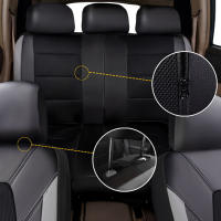 Funda de asiento de coche de cuero Pu Universal, tela transpirable, cojín de asiento delantero y trasero, protección completa, 9 unidades por juego - details 12