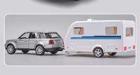 Modelo a Escala 1/36 Land Rover JEEP Wrangler F150 Camión De Remolque De Coche Juguetes De Aleación De Metal Con Puertas Abiertas Set De Caravana Para Niños - details 3