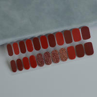 Pegatinas De Uñas Con Brillo De Lentejuelas Flash 22 Dedos Gel Película Ins Viento Impermeable Duradero Adhesivo De Uñas PET - details 5