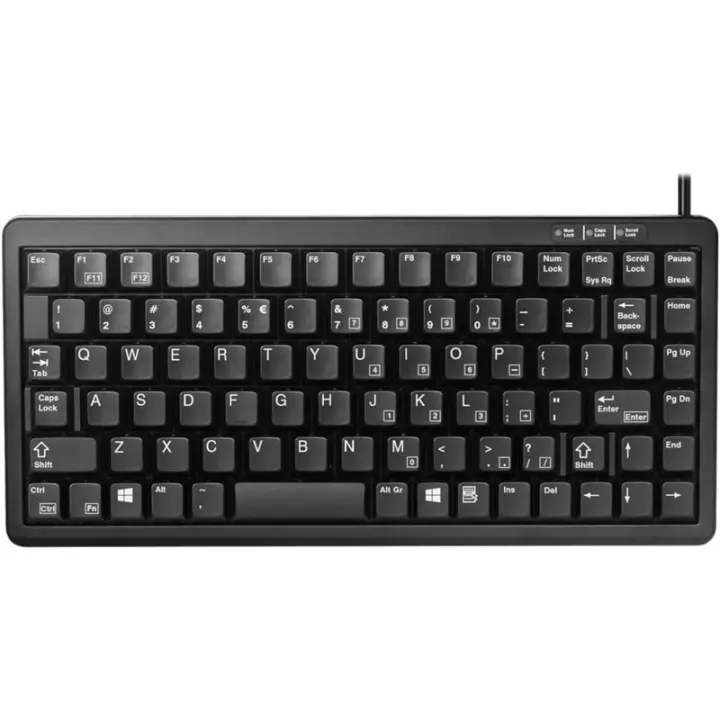 CHERRY Compact Keyboard G84-4100, Distribución Español, Teclado QWERTY, Teclado con cable, Diseño compacto, ML mecánico, Negro - 1