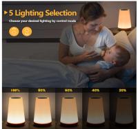 Lámpara de Mesita de Noche con Control Remoto y Tactil, Luz Nocturna Infantil para Niños Bebe, Lampara Led Colores Recargable para Dormitorio Habitación - details 5
