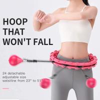 BIT Aro Fitness con Cabeza de Masaje, Aro deportiva Adulto Desmontable, Fitness Ancho Ajustable, para Deportes, Gimnasio y Ejercicios. Nuevo modelo quema grasa giratorio, ROSA - details 2