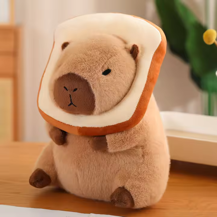 Muñeco De Peluche Capybara Lindo Suave Para Decoración De Habitación Regalo De Cumpleaños Para Niños Material De Poliéster - 1