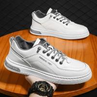 Zapatos Casuales Para Hombre De Color Sólido Y Moda Portátiles Cómodos Planos Antideslizantes Y Resistentes Al Desgaste Deporte Con Suela De Cuero Viscosa Talla Verdadera - details 8