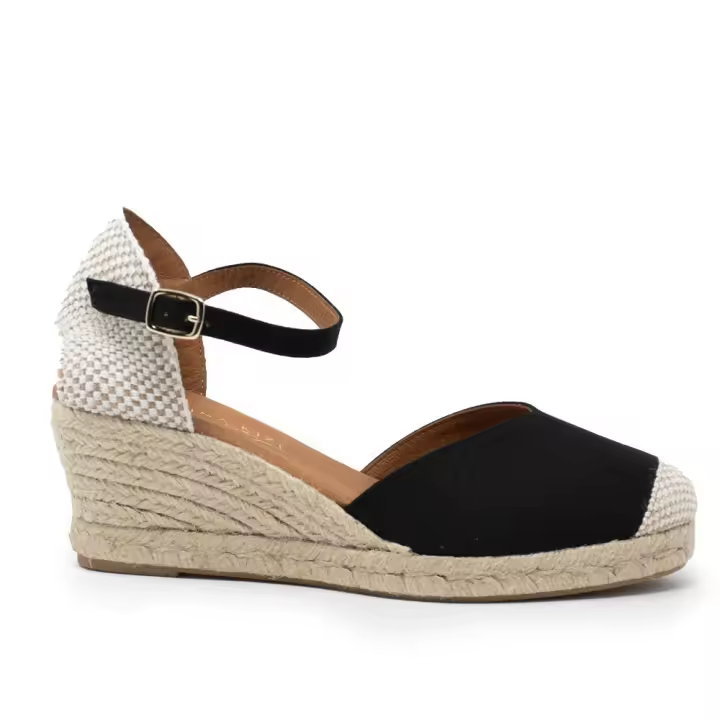 TINA KIZ 29S-5 ARENA Alpargatas de mujer 34929 25V VALENCIANA CORREITA SUEDE NEGRO - 1