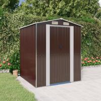 vidaXL Cobertizo de Jardín Acero Galvanizado Aire Libre Exterior Color Antracita,  Verde,  Marrón claro y mas - details 4