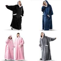 Pijama Con Capucha De Punto De Pola Suéter Invierno Talla Grande Pijama De Algodón Suave Para Dormir Ropa De Dormir Cómoda Y Cálida - details 7