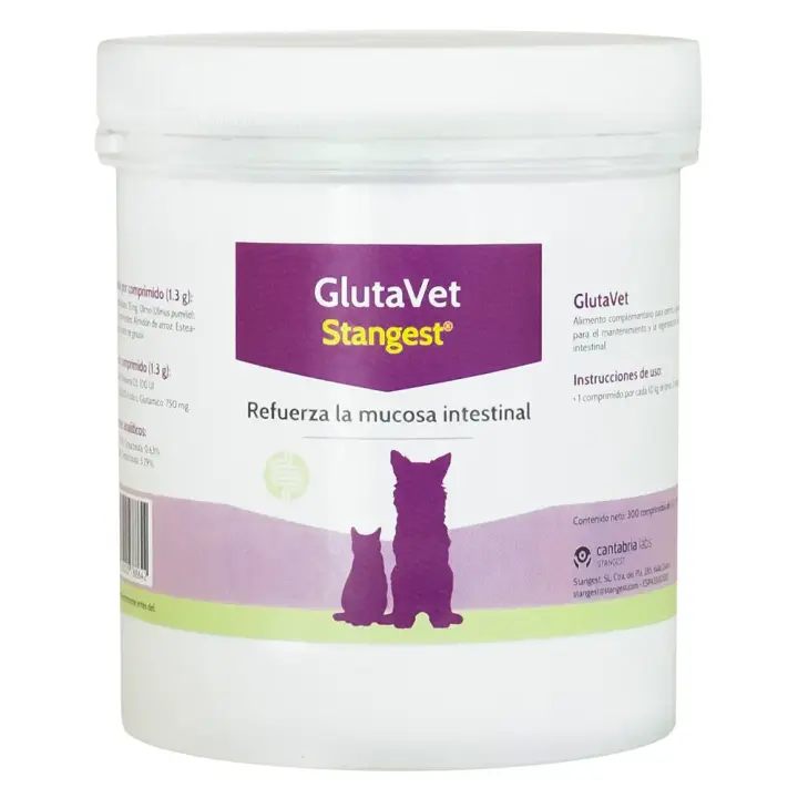 GlutaVet 300 comprimidos suplemento gastrointestinal para perros y gatos Stangest - 1