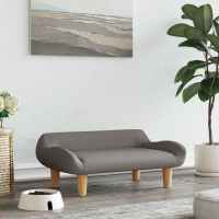 vidaXL Cama para perros de tela 70x40x24 cm en color Crema/Taupé/Gris oscuro y más - details 1