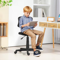 HOMCOM Silla de Oficina sin Brazos Silla de Escritorio Giratoria con Respaldo de Malla Transpirable Altura Ajustable Silla de Despacho Carga 120 kg - details 1