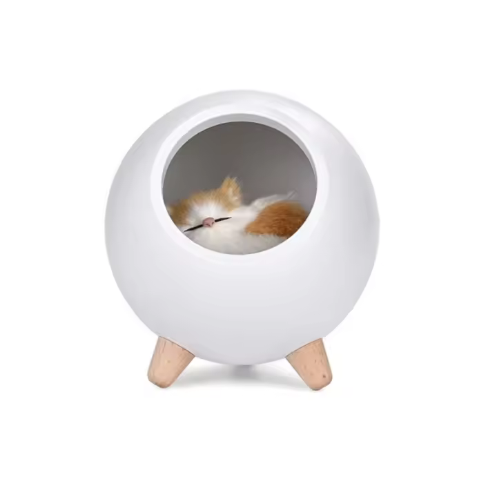 Lámpara de noche creativa y linda con forma de casita para gatos - 1