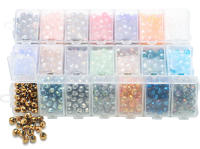Cajas De 1050 Piezas De Contas De Cristal AB Facetado 6mm En 21 Colores Para DIY Joyería De Collar Y Aretes Forma Redonda - details 3