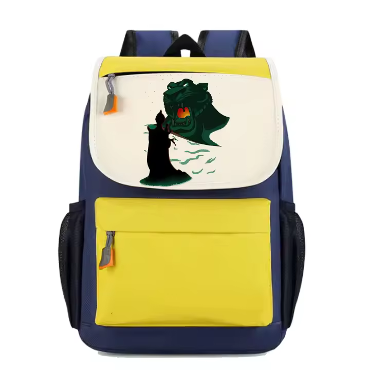 Mochila Aladdin. Jasmine. Genio. Abu. Jafar. Yago. Aladin. Varios colores. Ideal para la escuela. Colegio. Senderismo. Excursiones. Multiples bolsillos - 1