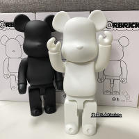 Figura De Acción 28cm Galaxia Pintura Oso Negro Blanco Bearbrick DIY Modelo 3D Mini Bricks Juguete Para Adolescentes Y Adultos - details 2