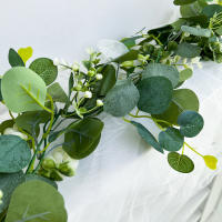 Vine De Hojas De Eucalipto Artificiales Para Decoración De Boda Y Jardín Planta Falsa De Hojas Verdes Para Arco De Boda Y Decoración Del Hogar - details 13