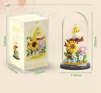 Bloc De Construcción Micro Para Niños Oso Panda Cubierta De Polvo Para Jardín Animal Bird Owl Regalo Educativo De Bloques De Flores - details 8