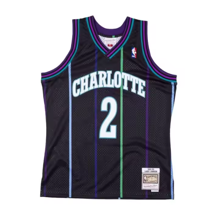 Camiseta Larry Johnson Charlotte Hornets NBA Reload Swingman de Mitchell and Ness. - 1