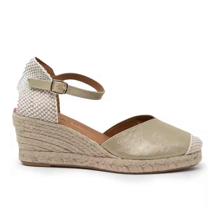 Alpargatas de mujer TINA KIZ 29L-5 PLATIN VALENCIANA CORREITA LIVORNO PLATINO 34927 25V - 1