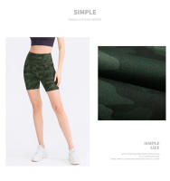 Pantalones cortos de Yoga para mujer, pantalones de camuflaje, cintura alta, ajustados, para gimnasio, Fitness, correr, mallas deportivas, medias de secado rápido S M L XL 2XL - details 10
