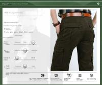 Pantalones De Cargo Para Hombre Pantalones Casuales De Algodón Para Exterior Senderismo Táctico Ropa De Trabajo Entrenamiento Y Ejercicio - details 1