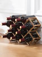 Estante De Almacenamiento De Vino Plegable En Madera Para Casa Y Bar 3/5/6/10 Botellas Herramientas De Barra Armario De Vino - details 1