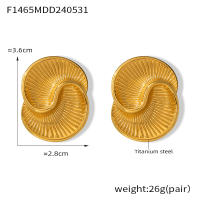 Inxifiable Arce Adolescente con Textura de Lágrima Espiral Pendientes Creative Gold Studs Mujeres Brillante Tendencia Joyería Regalo 2025 - details 0