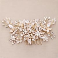 Diadema De Perla Y Cristal Flor Y Hoja Para Novia Accesorios De Cabello De Boda Tiara Combinado Con Peine Para Mujer Joyería De Moda - details 8