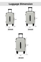 S7 STAR LG61368 Juego de 3 maletas de gama alta Multicolor del tamaño 20/24/28 pulgadas, Ligera y resistent con estantes laterales para tazas o paraguas ,adecuada para viajes de negocio,mudanzas y muchos otros escenarios. - details 3