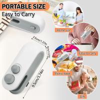 Mini sellador de bolsas, sellador térmico portátil recargable 2 en 1, máquina selladora de bolsas de plástico, máquina selladora de bolsas para bolsas de plástico, almacenamiento de alimentos, bocadillos, frutas, galletas frescas - details 4