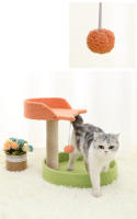 Juguete Para Gatos Grande Arco De Agarre Con Nido Y Plataforma De Salto Integrado Casa De Gatos En Colores Material De Pelo - details 4