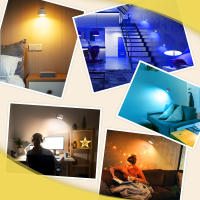 Luz De Pared Remotamente Controlada RGB Cambiante Y Dimmable Luz Nocturna Para El Dormitorio Con Rotación De 360 Grados - details 8