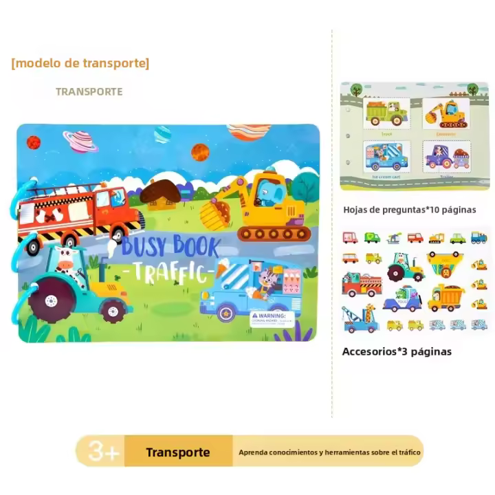 Libro De Juegos Educativos Montessori Para Bebés Con Pegatinas De Colorear Fomenta Las Habilidades Lógicas Y De Aprendizaje Actividad De Alineación Regalo Para Niños - 1