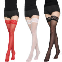 Medias De Encaje Para Mujer Lolita Medias Largas Transpirables Y Ligeros Para Verano Medias De Rodilla Fashion Spice Hottie - details 0