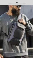 BANGE Bolso Transversal Antirrobo Para Hombres Bolsa De Hombro Mensajero Impermeable Bolsa De Pecho Para Viajes Cortos - details 3
