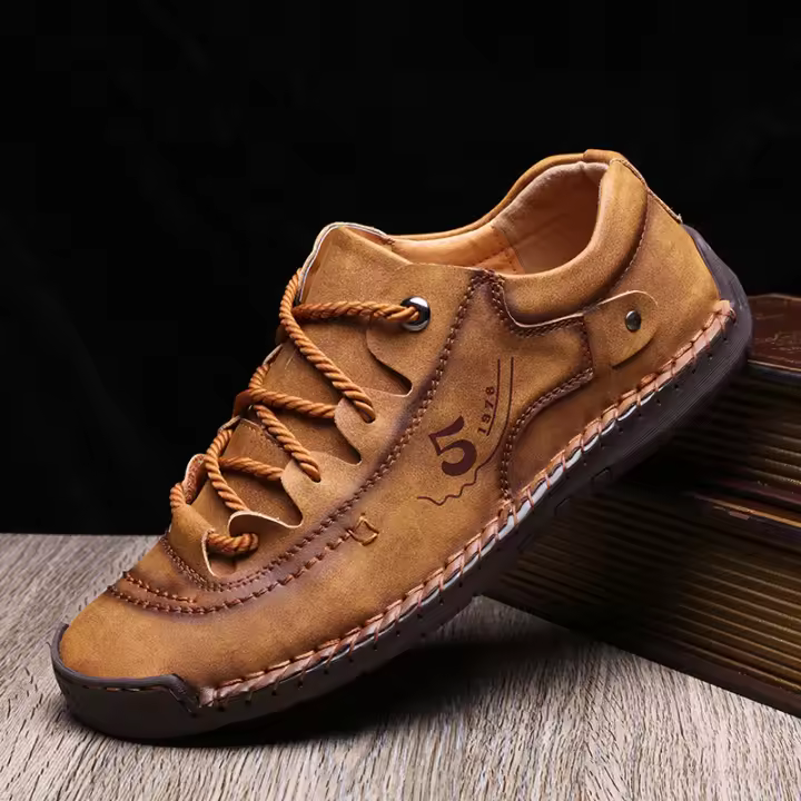 Zapatos Casuales Para Hombre Cuero Mocasines De Caminar Al Aire Libre 2021 Moda Casual Vacaciones Suaves Para Conducir Zapatos De Hombre - 1